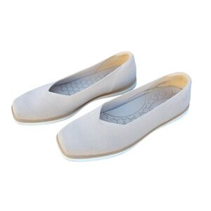 VIVAIA Beige Knit Square Toe Ballet Flats Slip On Shoes Size 41 EUR US 10.5